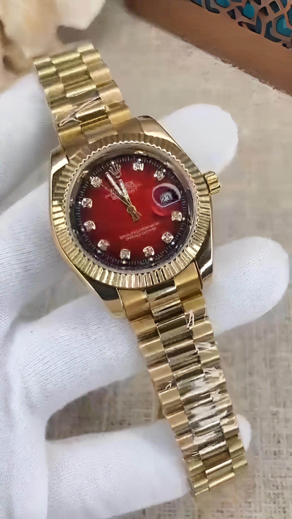 Rolex - Datejust - Full Golden Chain - Stone Dial