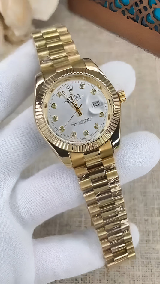 Rolex - Datejust - Full Golden Chain - Stone Dial