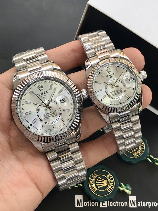 Rolex - Pair Watches - Silver