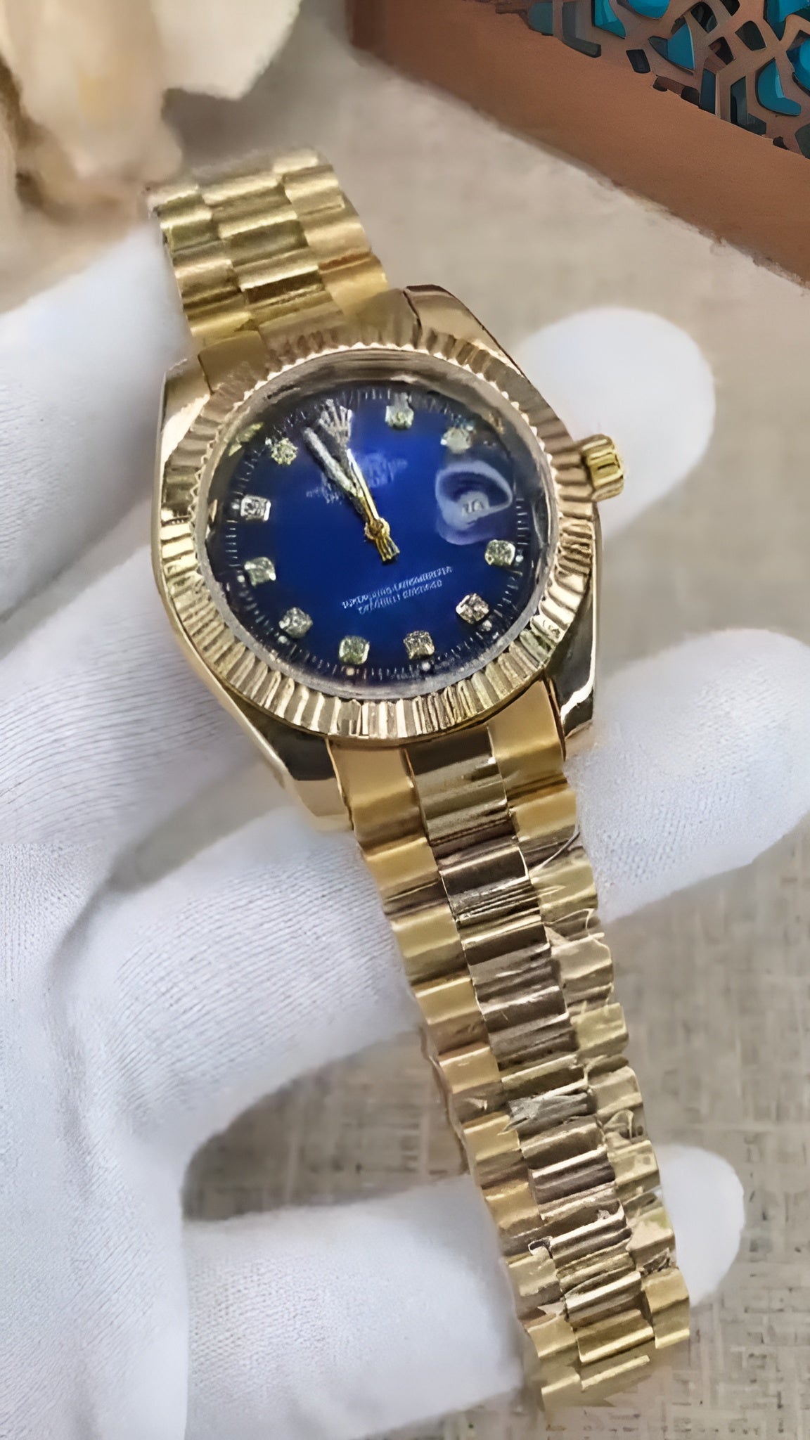 Rolex - Datejust - Full Golden Chain - Stone Dial