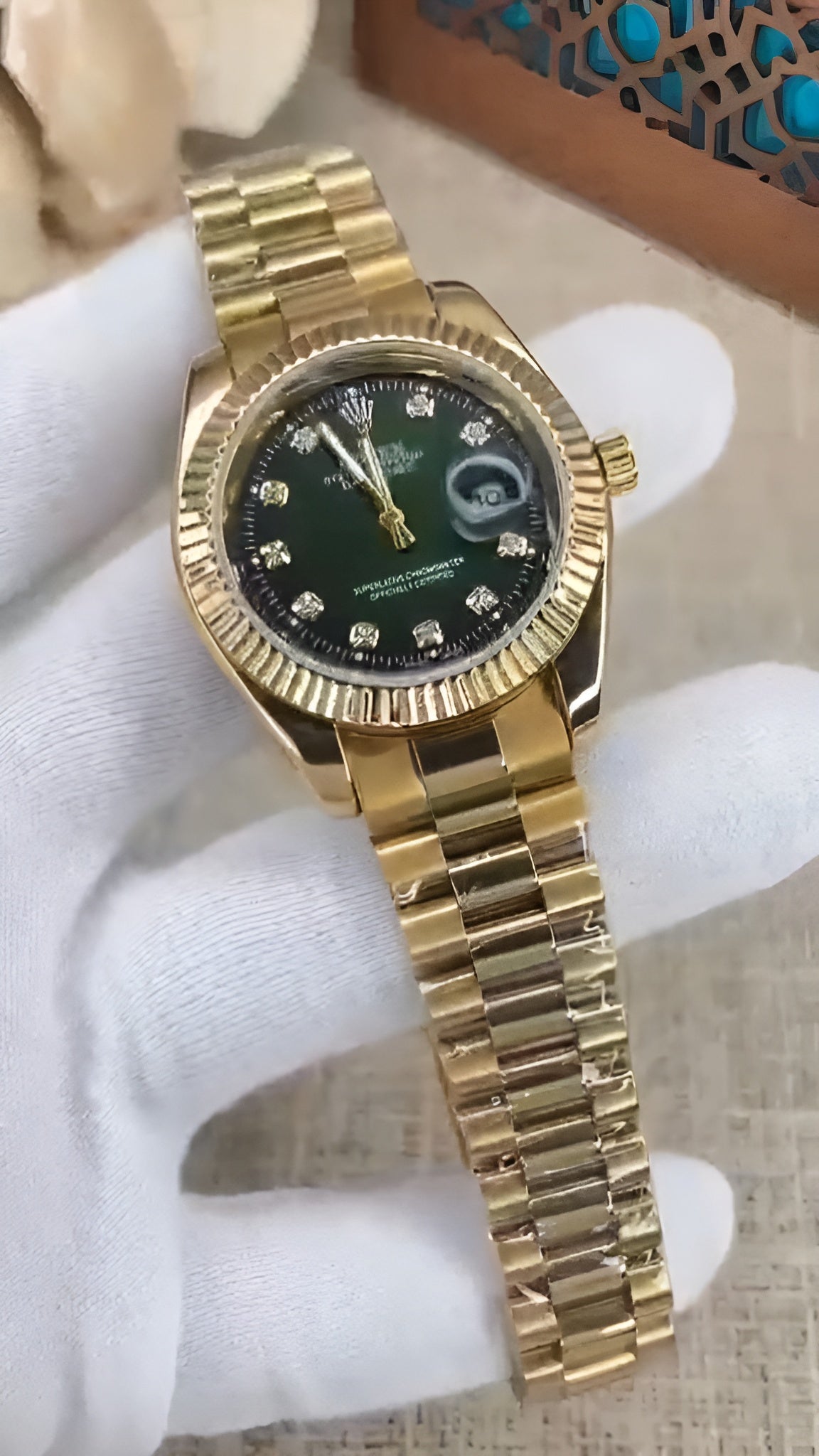 Rolex - Datejust - Full Golden Chain - Stone Dial
